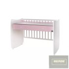 Lorelli Dream kiságy ,átalakítható,ringatható 60x120 cm-White Orchid Pink