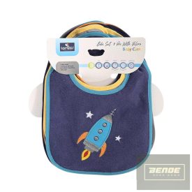 Baby Care 7Darab-os tépőzáras előke, mintás - Boy 40002