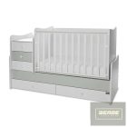 Lorelli Maxi Plus kombi ágy 70x160 -Milky & Milky Green ÚJ