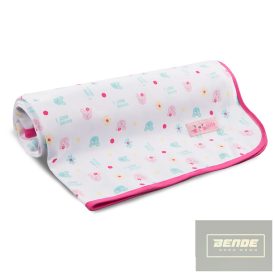   EEVI Pamut takaró medve mintával fehér/rózsaszín 78x88 cm