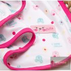 EEVI Pamut takaró medve mintával fehér/rózsaszín 78x88 cm