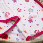 EEVI Pamut takaró medve mintával fehér/rózsaszín 78x88 cm