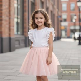   Chipi&Chips kislány fodros  ujjú felső , fehér 2026 tavasz