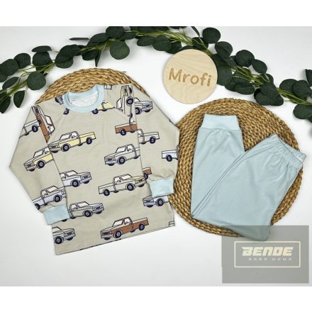 Mrofi 2 részes pamut pizsama-Autók 