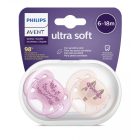 Philips AVENT SCF223/04 Ultrasoft mintás játszócumi 6-18 hó lányos 2db