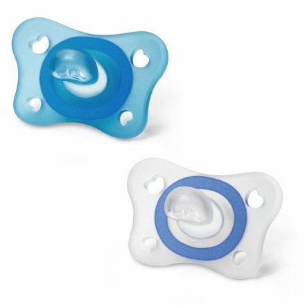 Chicco Mini Soft cumi 2-6 hó, 2 db-kék transzparens