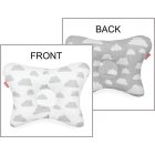 Prémium  laposfejűség elleni párna Grey White Big Clouds