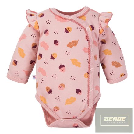 EEVI Fluffy Tails kislány hosszú ujjú átlapolós body rózsaszín