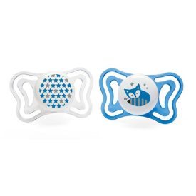   Physio Forma Light szilikon cumi 2 db, 6-16 hó-kék kisróka - csillagos