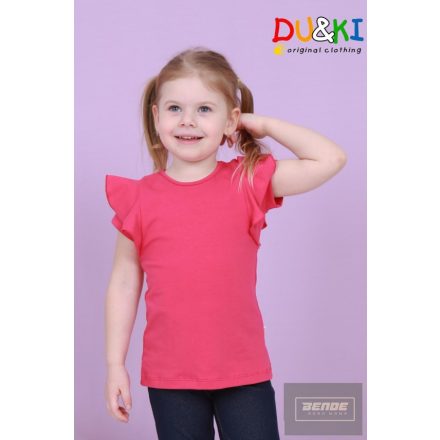 DU&Ki kislány fodros ujjú felső ,világos pink 