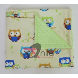   Minky nyári babapléd – 303 barna – kiwi – 75 x 100 cm