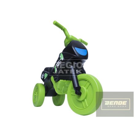Enduro lábbal hajtós kis motor - fekete-zöld