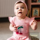 EEVI rövid ujjú átlapolós BODY CHERRY roz
