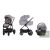 Chipolino Magnum 3az1-ben multifunkciós babakocsi - Cloud grey