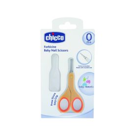 CHICCO Olló hajlított véggel, tetővel narancssárga 0h +