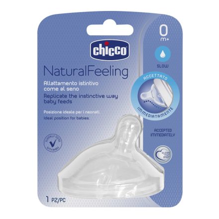 Chicco NaturalFeeling ferde etetőcumi 0hó+ (1 db) normál folyású