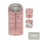 PETITE&MARS Téli szett Jibot 3in1 bundazsák + kézmelegítő kesztyű babakocsira Jasie Dusty Pink