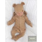 Zyzio&Zuzia 5 részes babakelengye szett:body+nadrág+sapka+kesztyű+kabát -barna