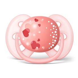   Philips AVENT SCF416/51 Ultrasoft mintás játszócumi 6-18 hó rózsaszín 1 db