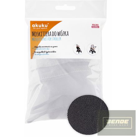 Akuku szúnyogháló - babakocsira univerzális fehér