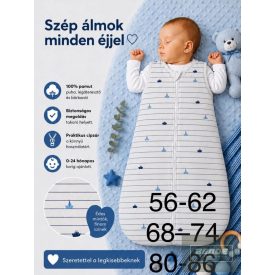 MM kisfiú ,vékony pamut hálózsák-bézs hajós
