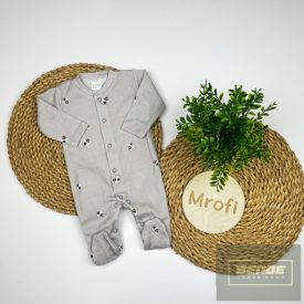 MROFI hosszu ujjú  pamut rugdalózó ,patentos --Méhecske