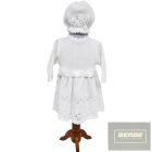 EKO 2 részes Keresztelő szett lányoknak , ruha és sapka