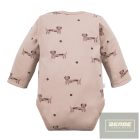 EEvi kisfiú hosszu ujjú body Puppy Playtime -bézs