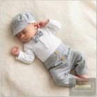 Zyzio&Zuzia 5 részes  keresztelőruha szett ,bodyval , bézs