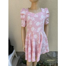 Chipi&Chips nagylány hagyma fazonú ruha -púder-mintás