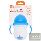Munchkin itatópohár szívószálas súlyozott Tip and Sip 207ml 6hó kék