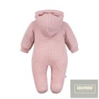 EEVI Fluffy Tails kislány kötött,kapucnis overál-rózsaszín