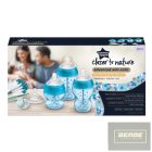Tommee Tippee újszülött cumisüveg szett - Advanced Anti-Colic 9 db-os kék 0+