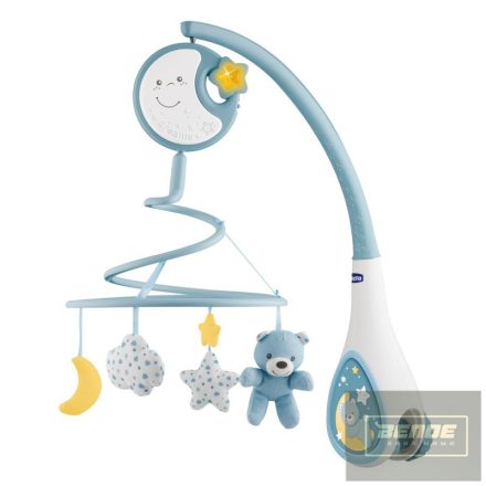 CHICCO Next 2 Dreams zenélő forgóka - éjszakai fény -kék