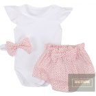 Zyzio&Zuzia 3 részes nyári szett,bady+bugyi+fejpánt-rózsa-pöttyös