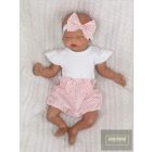 Zyzio&Zuzia 3 részes nyári szett,bady+bugyi+fejpánt-rózsa-pöttyös