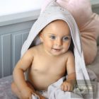 EEvi kapucnis frottír fürdőlepedő BABY LOVE 100x100cm  szürke