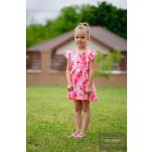 Chipi&Chip virágmintás ruha ,masnival