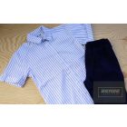 Chipi&Chips  fiú rövid ujjú ing,fehér-kék csíkos