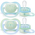 Philips AVENT SCF376/11 ultra air éjszakai játszócumi - fiús 0-6hó 2db