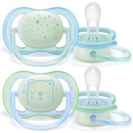   Philips AVENT SCF376/11 ultra air éjszakai játszócumi - fiús 0-6hó 2db
