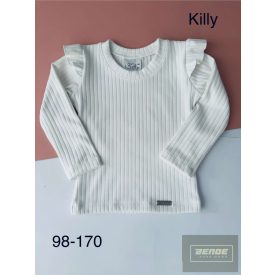 Killy kislány borázott anyagú felső-fehér