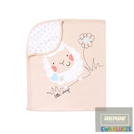 EEVI Pamut takaró animals ecru  78x88 cm