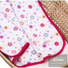 EEVI Pamut takaró virágokkal fehér/rózsaszín 78x88 cm