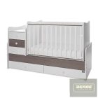 Lorelli Maxi Plus kombi ágy 70x160 -White & Caffe ÚJ