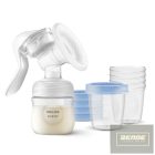 Philips AVENT Kézi mellszívó + VIA 180 ml 5 db