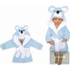 Zyzio&Zuzia cuki -figurás köntös -fehér-szürke kék Koala