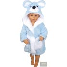 Zyzio&Zuzia cuki -figurás köntös -fehér-szürke kék Koala