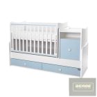 Lorelli Trend PLUS kombi ágy 70x165 cm - White Baby Blue
