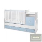 Lorelli Trend PLUS kombi ágy 70x165 cm - White Baby Blue